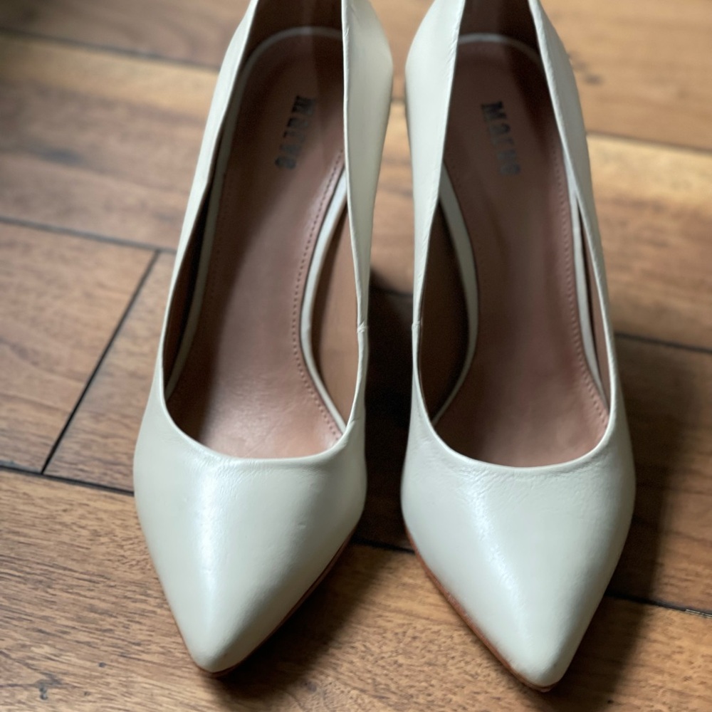 Maeve Maeve Modern Pump Heels    3 1/2” Cream